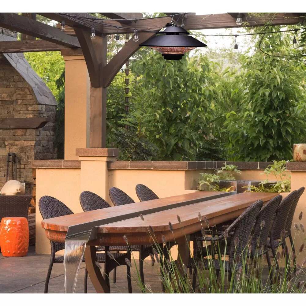 Hanover 5118-BTU 120-Volt Black Stainless Steel Electric Patio Heater