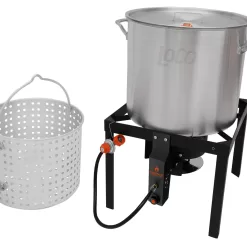 LoCo COOKERS Loco 80Qt kit 1-Burner Propane 20-lb Cylinder Electronic Stainless Steel Jet Cooker