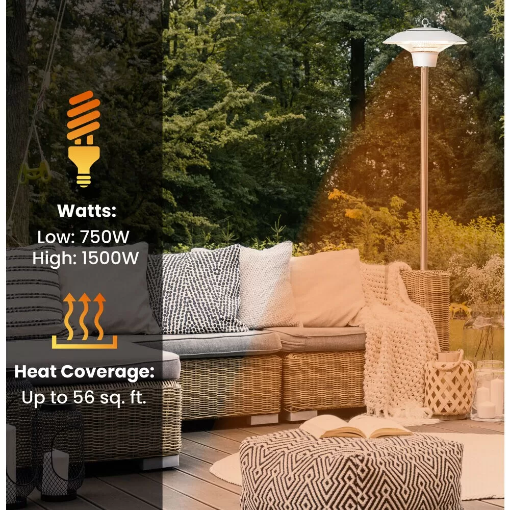 Hanover 5118-BTU 120-Volt Silver Stainless Steel Electric Patio Heater