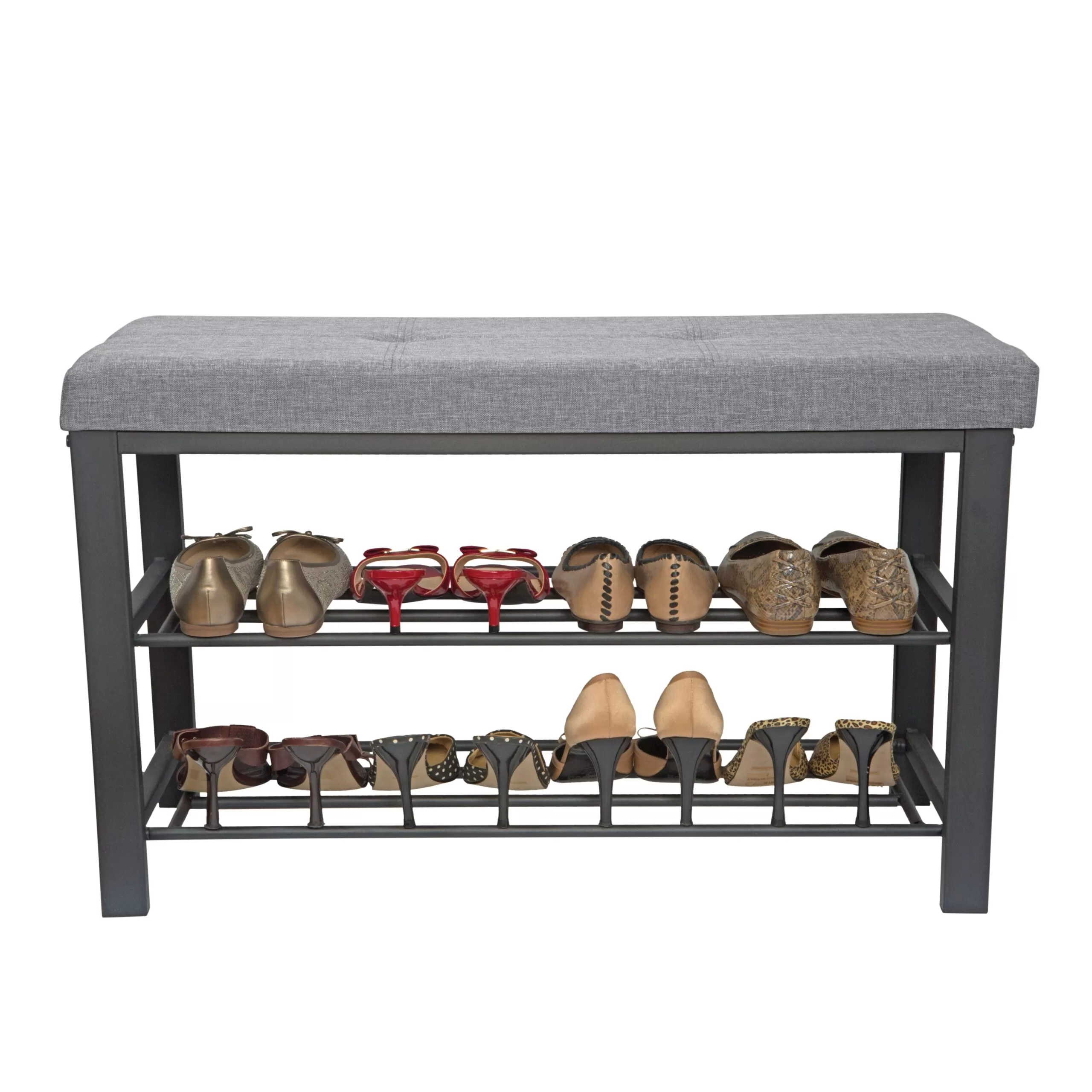Simplify Modern Black Storage Bench with Storage 32-in x 12.6-in x 18-in