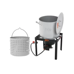 LoCo COOKERS 1-Burner Propane 20-lb Cylinder Electronic Stainless Steel Jet Cooker