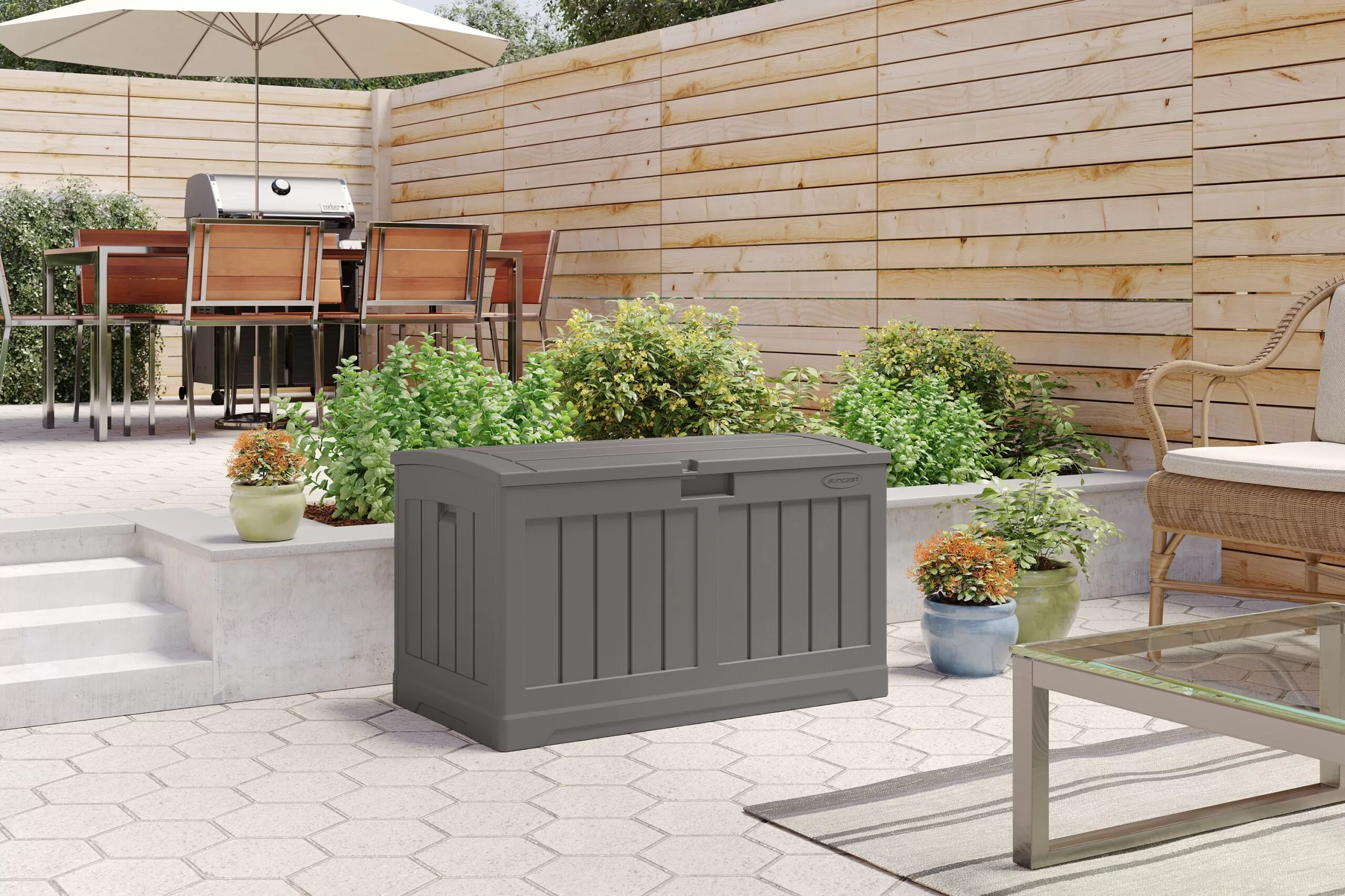 Suncast Stoney Storage Bench