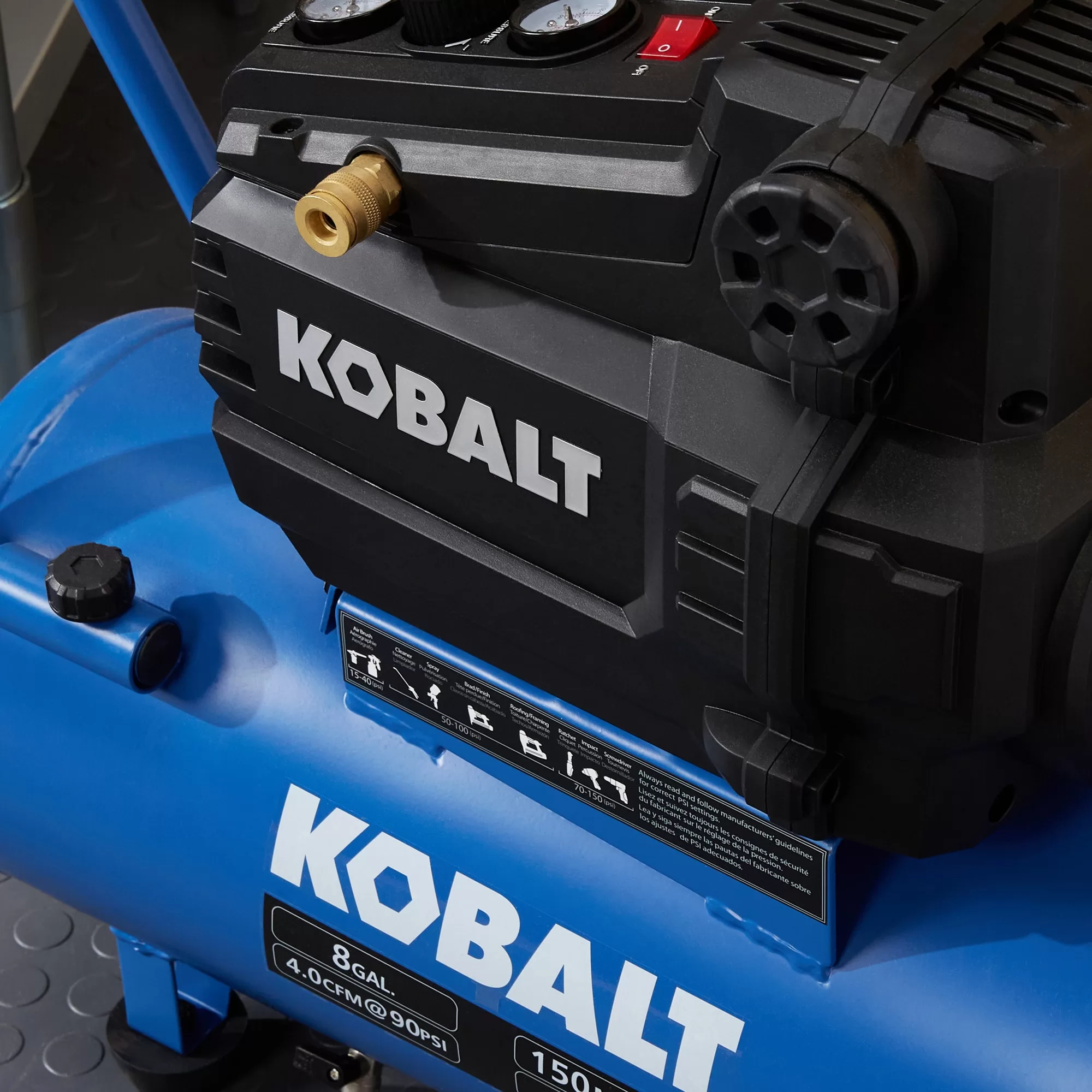 Kobalt 8-Gallons Portable 150 Psi Horizontal Air Compressor