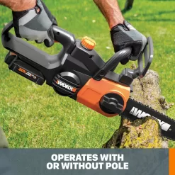 WORX 20-volt Max 10-in Battery 2 Ah Chainsaw (Battery and Charger Included)