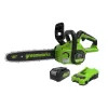 Greenworks 24-volt 12-in Brushless Battery 4 Ah Chainsaw (Battery and Charger Included)