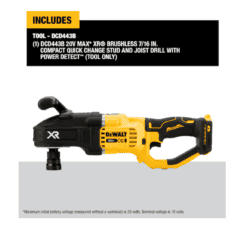 DEWALT DCD443B XR POWER DETECT 20-volt Max 7/8-in Brushless Right Angle Cordless Drill