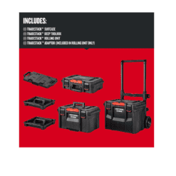 CRAFTSMAN CMST60420 TradeStack System Tower 22-in Black Plastic Wheels Lockable Tool Box