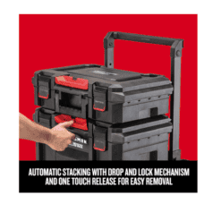 CRAFTSMAN CMST60420 TradeStack System Tower 22-in Black Plastic Wheels Lockable Tool Box