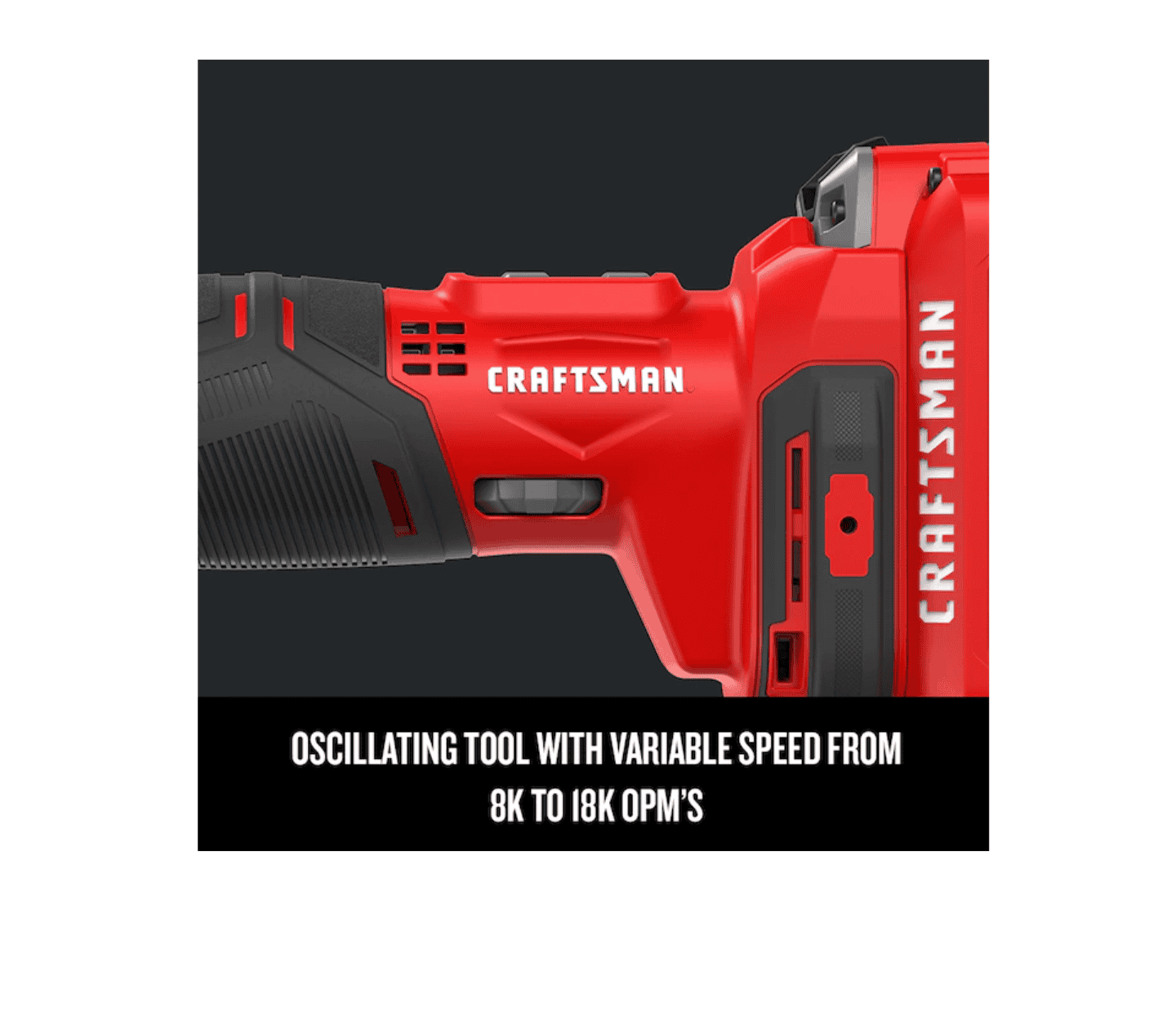 CRAFTSMAN CMCE501D1 V20 11-Piece 20-volt Max Variable Speed Oscillating Multi-Tool Kit with Soft Case (1-Battery Included)