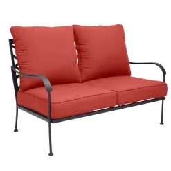 Style Selections San Terra 2-Piece Patio Conversation Set with Red Cushions