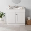 Project Source 36-in White Single Sink Bathroom Vanity with White Cultured Marble Top