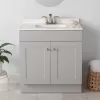 Project Source 30-in Gray Single Sink Bathroom Vanity with White Cultured Marble Top