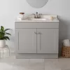 Project Source 36-in Gray Single Sink Bathroom Vanity with White Cultured Marble Top