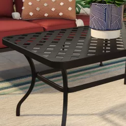 Style Selections San Terra 2-Piece Patio Conversation Set with Red Cushions