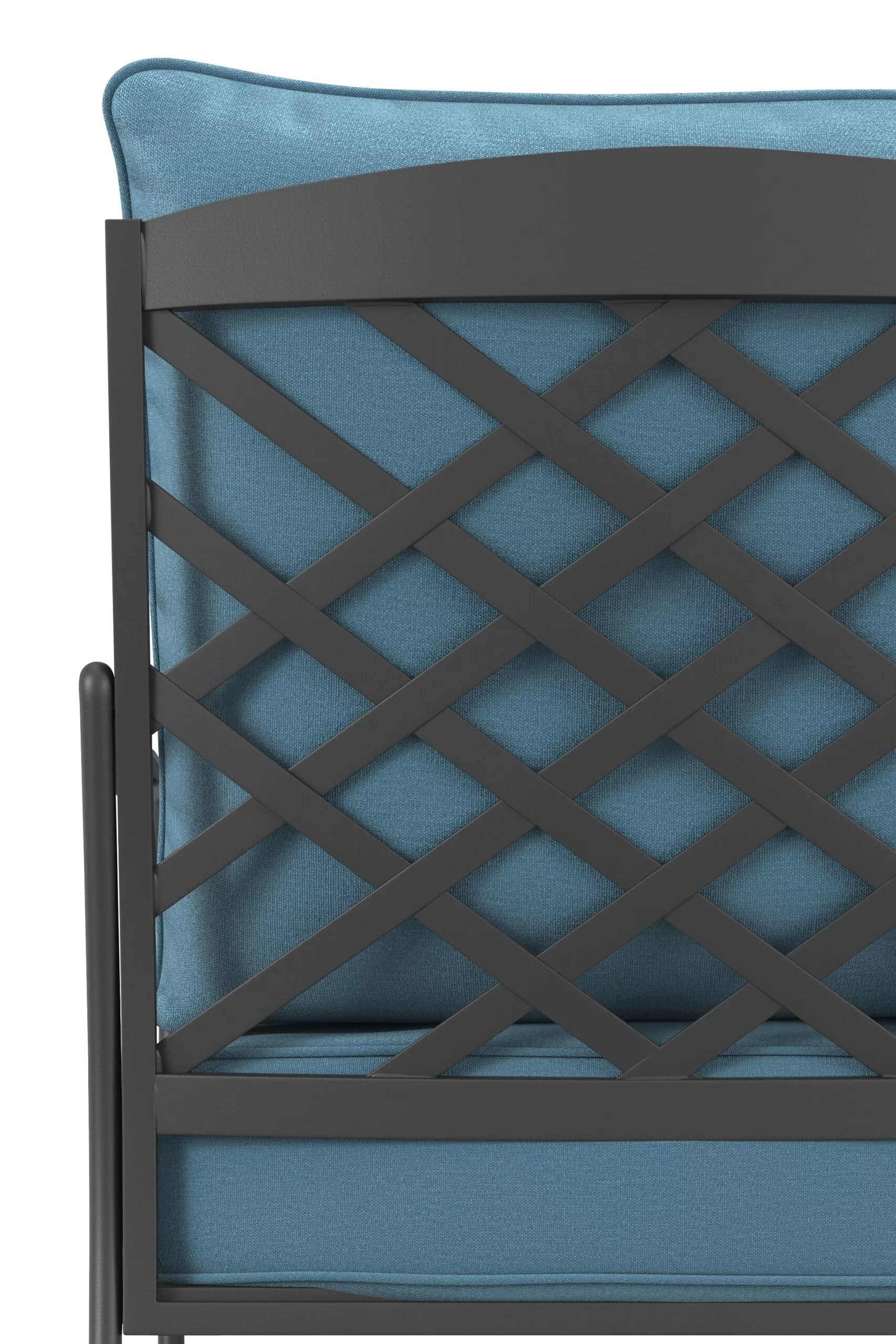 Style Selections San Terra 2-Piece Patio Conversation Set with Blue Cushions