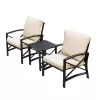 Top Home Space 3-Piece Patio Conversation Set with Tan Cushions