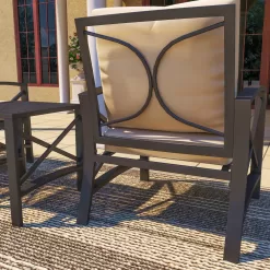 Top Home Space 3-Piece Patio Conversation Set with Tan Cushions