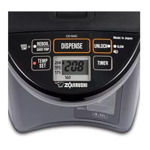 Zojirushi CD-NAC40BM Micom Water Boiler & Warmer, 4.0 Liter, Metallic Black