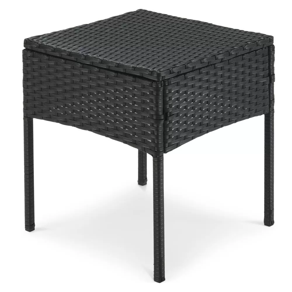 EDYO LIVING Best home choice 3-Piece Wicker Patio Conversation Set with Gray