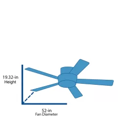 Harbor Breeze Sailor Bay 52-in Brushed Nickel Indoor Downrod or Flush Mount Ceiling Fan with Light (5-Blade)