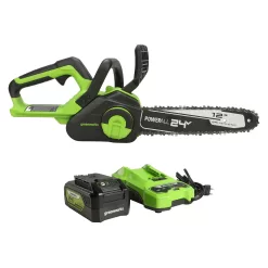 Greenworks 24-volt 12-in Brushless Battery 4 Ah Chainsaw (Battery and Charger Included)