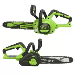 Greenworks 24-volt 12-in Brushless Battery 4 Ah Chainsaw (Battery and Charger Included)