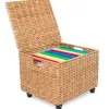 BirdRock Home Seagrass Natural-Drawer File Cabinet
