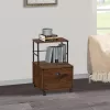 Saint Birch Bombay Walnut 1-Drawer File Cabinet