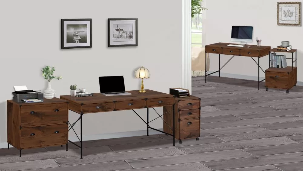 Saint Birch Bombay Walnut 1-Drawer File Cabinet