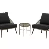 Origin 21 Plymouth Cove 3-Piece Wicker Patio Conversation Set with Gray Cushions