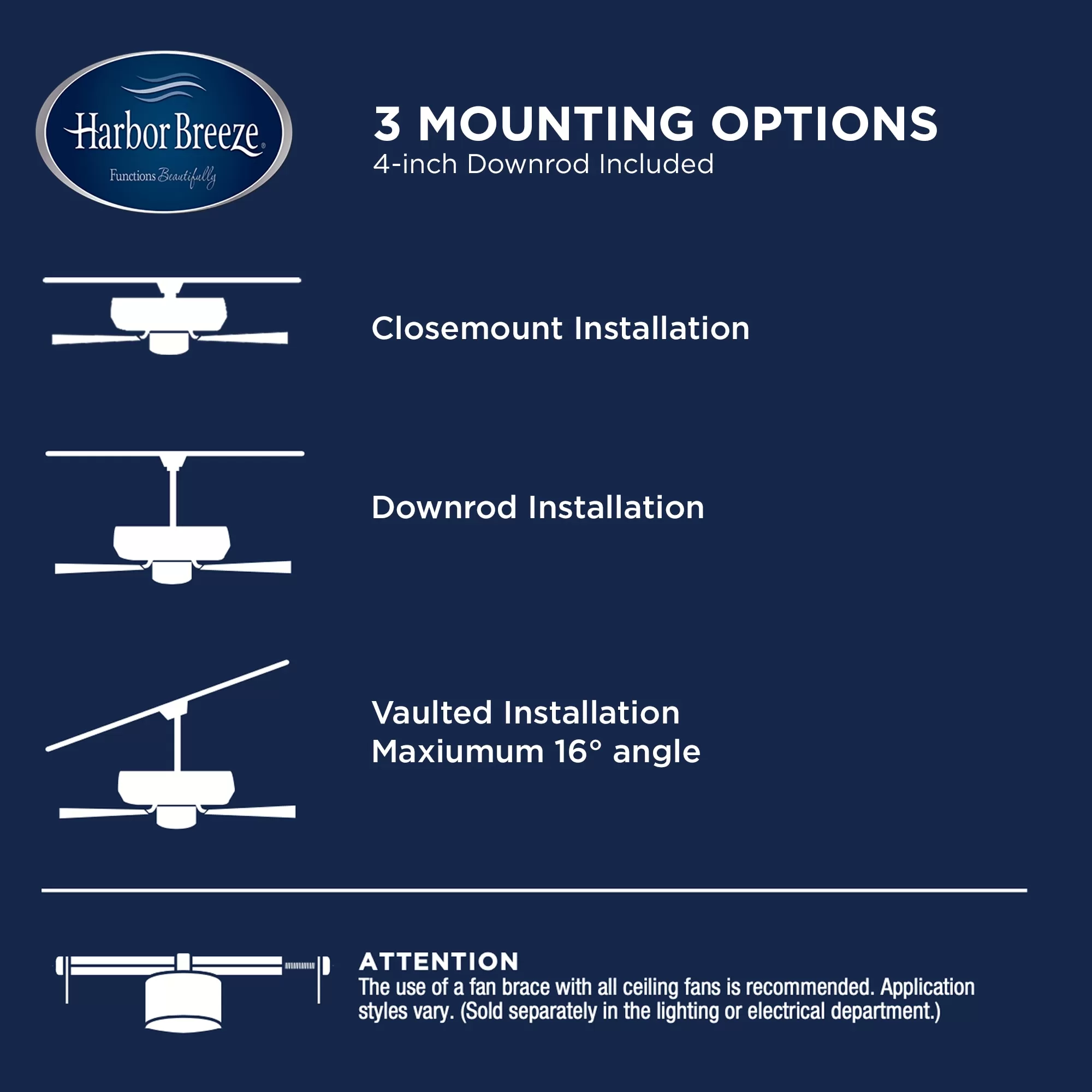 Harbor Breeze Calera 52-in Bronze Indoor/Outdoor Ceiling Fan (5-Blade)