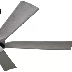 Harbor Breeze Cartersville 60-in Black Integrated LED Indoor/Outdoor Ceiling Fan with Light and Remote (5-Blade)