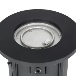 Style Selections 30-in W 50000-BTU Black Steel Propane Gas Fire Pit Table