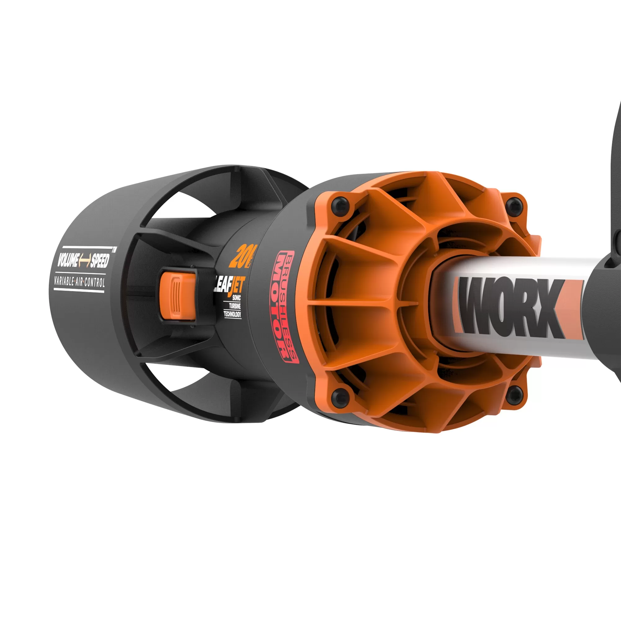 WORX Power Share Leafjet 20-volt 410-CFM 130-MPH Battery Handheld Leaf Blower 4 Ah (Battery and Charger Included)