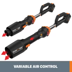 WORX Power Share Leafjet 20-volt 410-CFM 130-MPH Battery Handheld Leaf Blower 4 Ah (Battery and Charger Included)