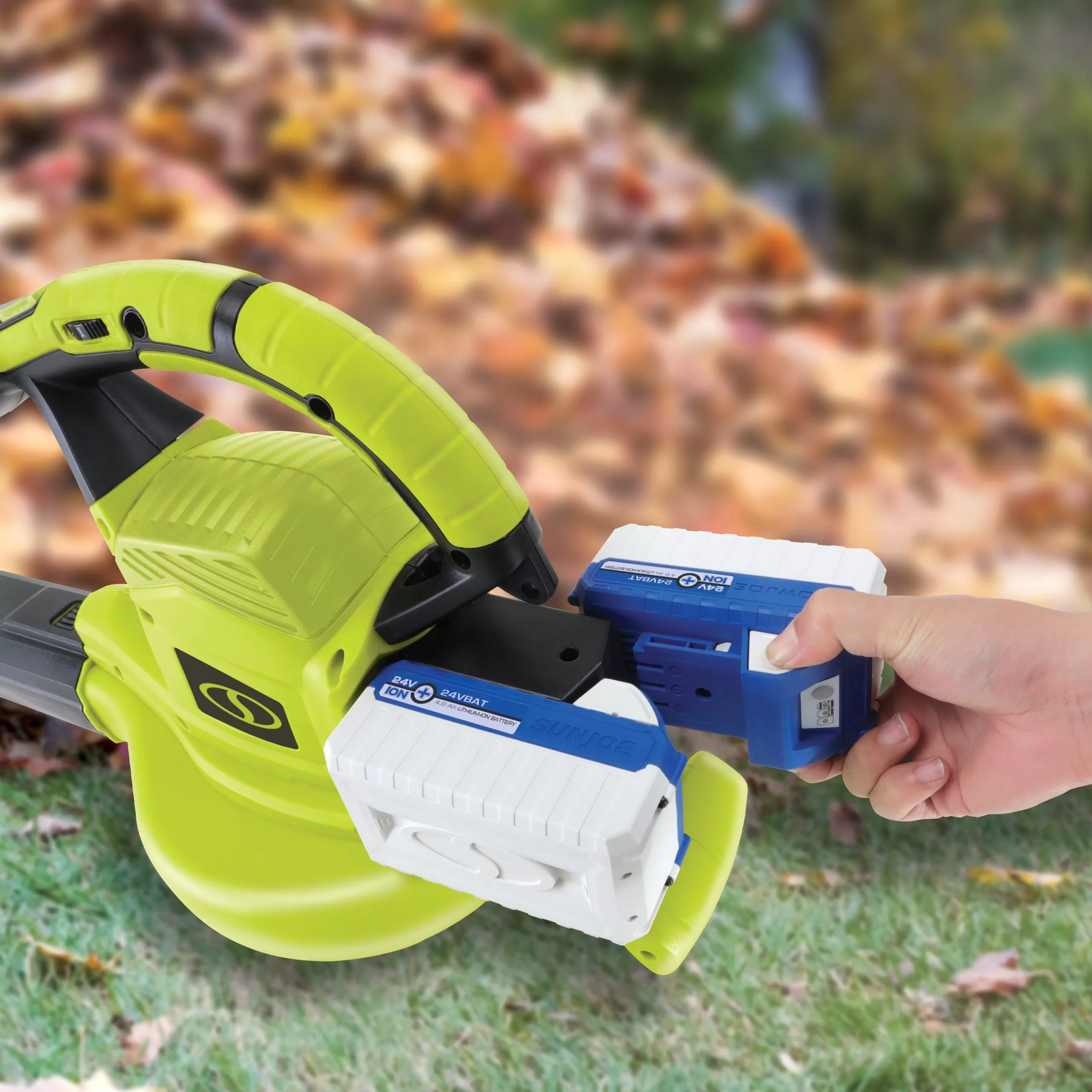 Sun Joe 40-volt Max 340-CFM 190-MPH Battery Handheld Leaf Blower 4 Ah (Battery and Charger Included)