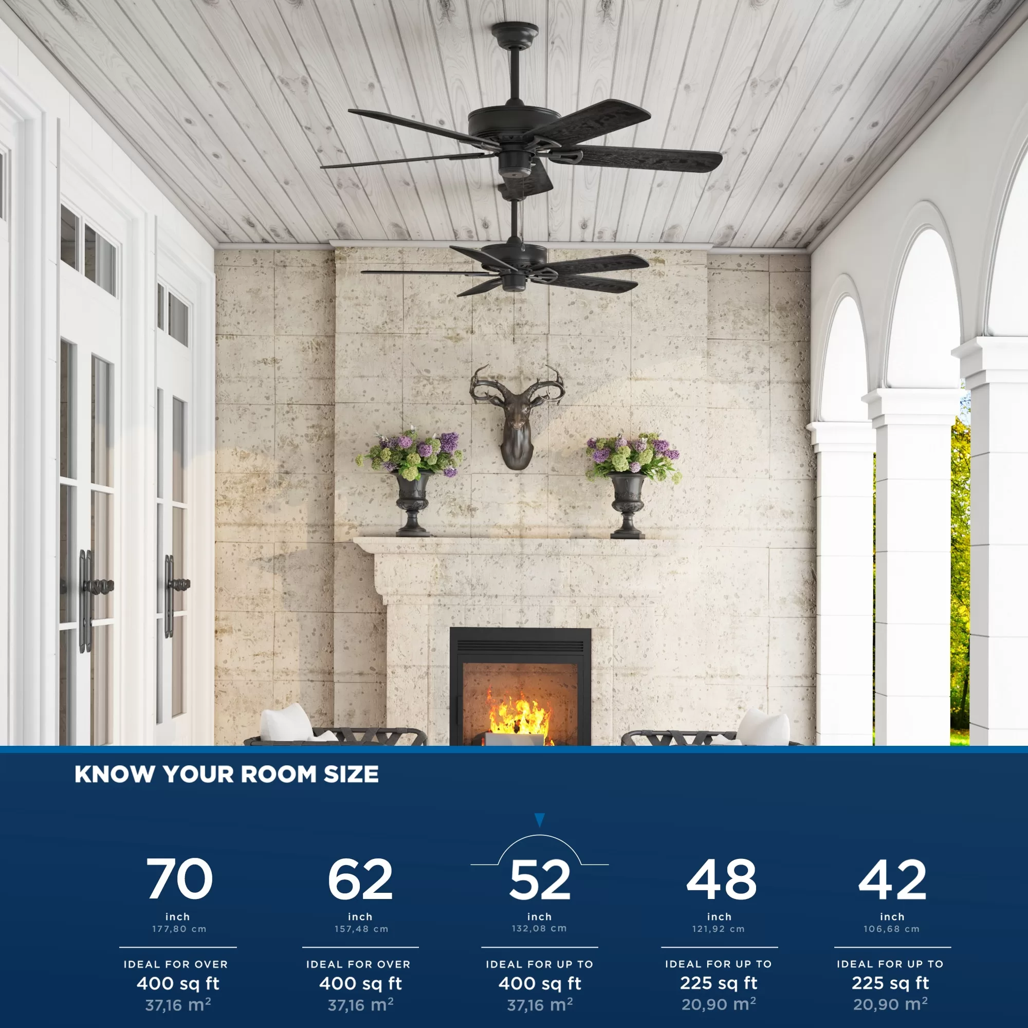 Harbor Breeze Calera 52-in Bronze Indoor/Outdoor Ceiling Fan (5-Blade)