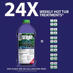 Hot Tub Serum - Total Maintenance Water Care - Hot Tub Cleaner/Jetted Tub Cleaner - 24 Weekly Doses (2 Liter)