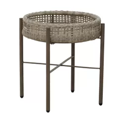 Origin 21 Plymouth Cove 3-Piece Wicker Patio Conversation Set with Gray Cushions