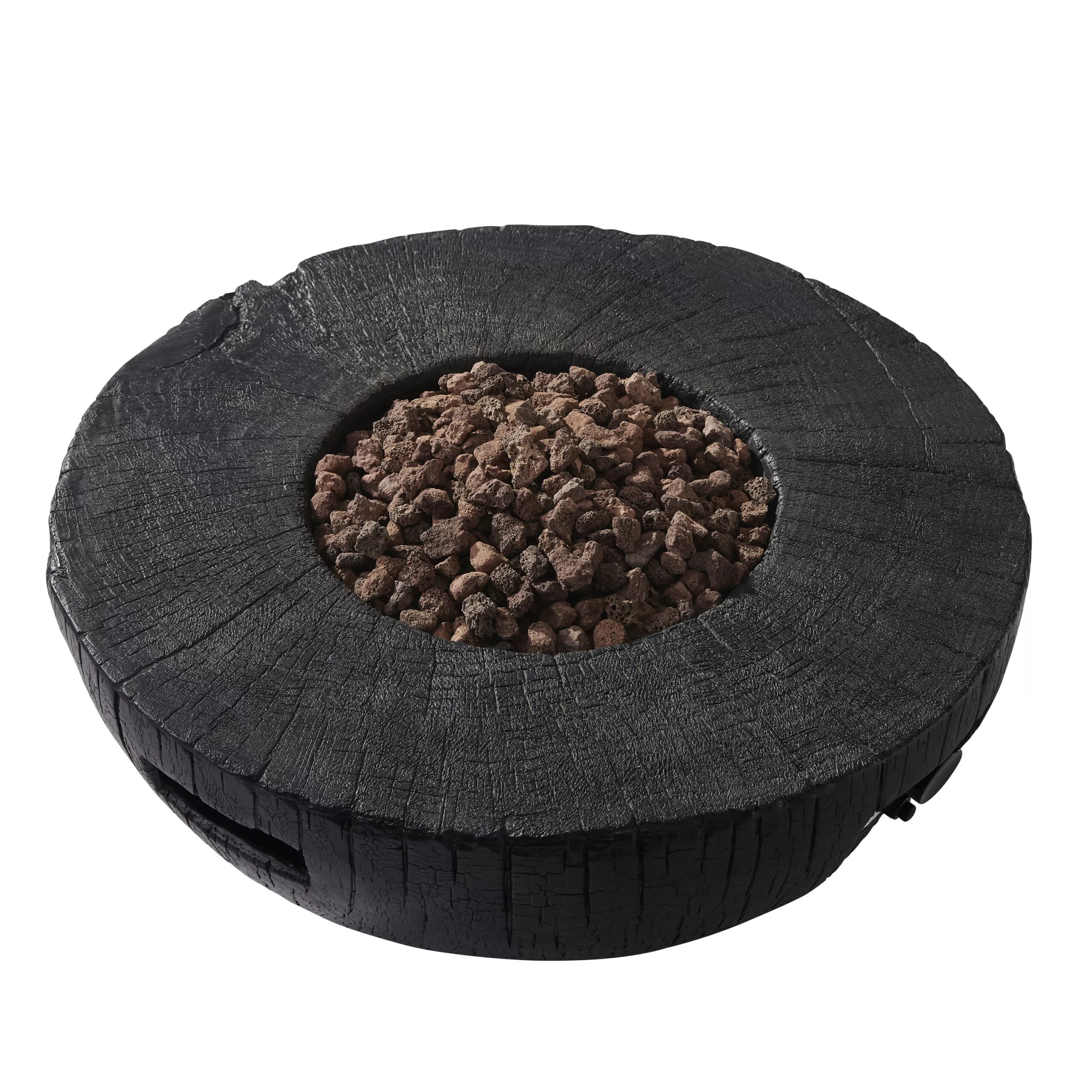 CASAINC Fire Pit Table 28-in W 30000-BTU Black Stainless Steel Propane Gas Fire Pit Table