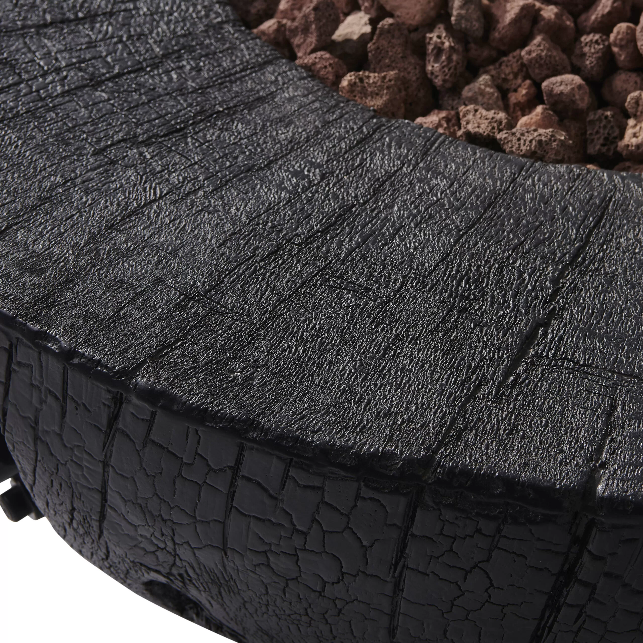 CASAINC Fire Pit Table 28-in W 30000-BTU Black Stainless Steel Propane Gas Fire Pit Table