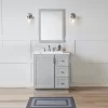 Style Selections Davies 30-in Gray Single Sink Bathroom Vanity with White Cultured Marble Top (Mirror Included)