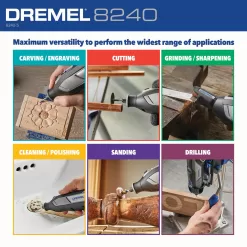 Dremel 8240 Variable Speed Cordless 12-volt 2-Amp Multipurpose Rotary Tool Kit