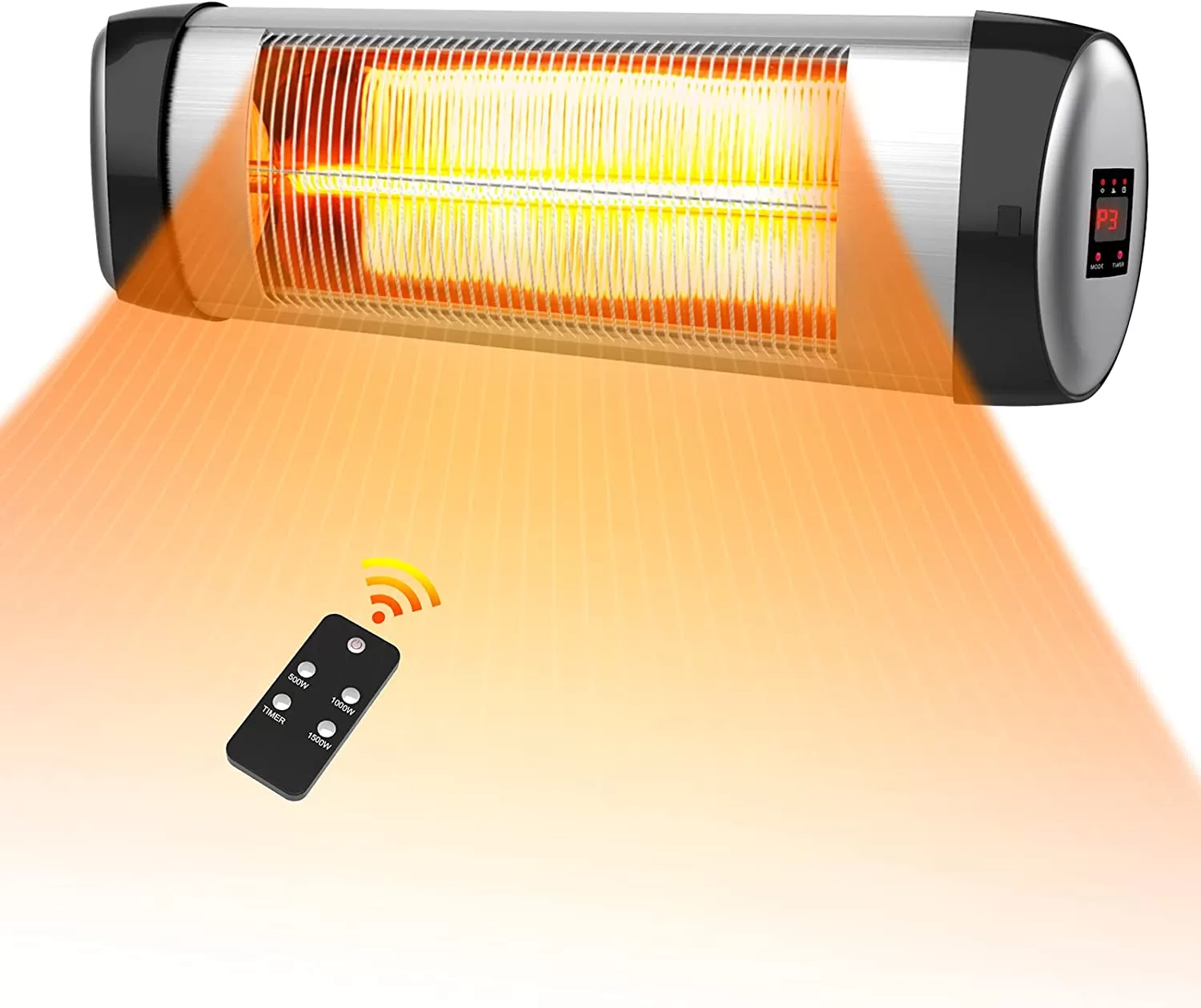 Sun-Ray 5100-BTU 120-Volt Stainless Steel Carbon Fiber Electric Patio Heater