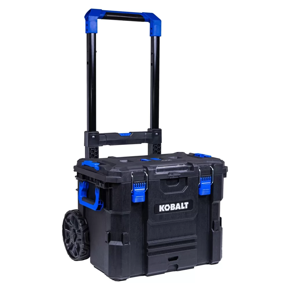 Kobalt CASESTACK 21.5-in Black Plastic Wheels Lockable Tool Box