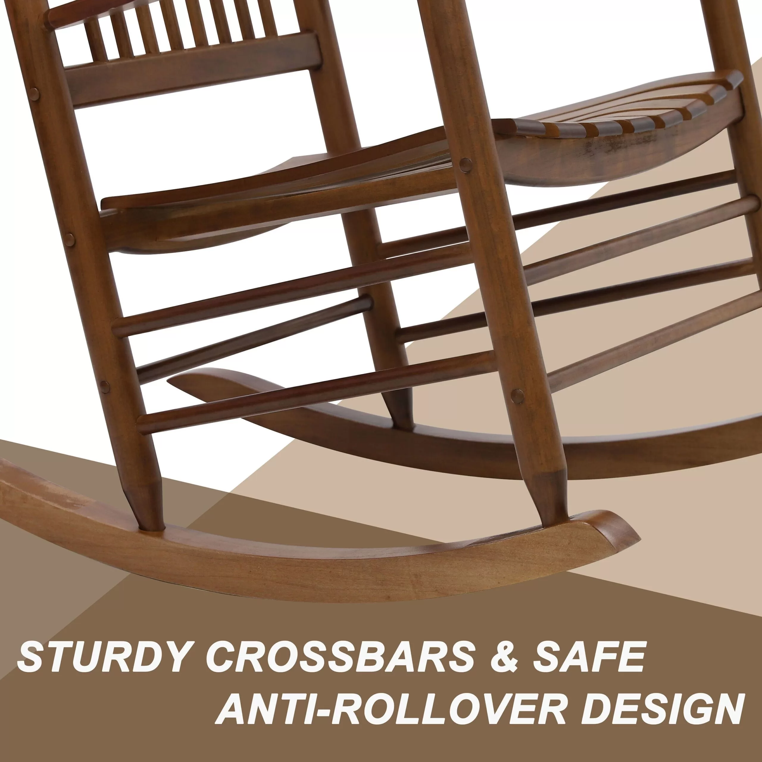 VEIKOUS 2-Piece Cedar Wood Rocking Chair Set Natural Finish for Patio Conversation