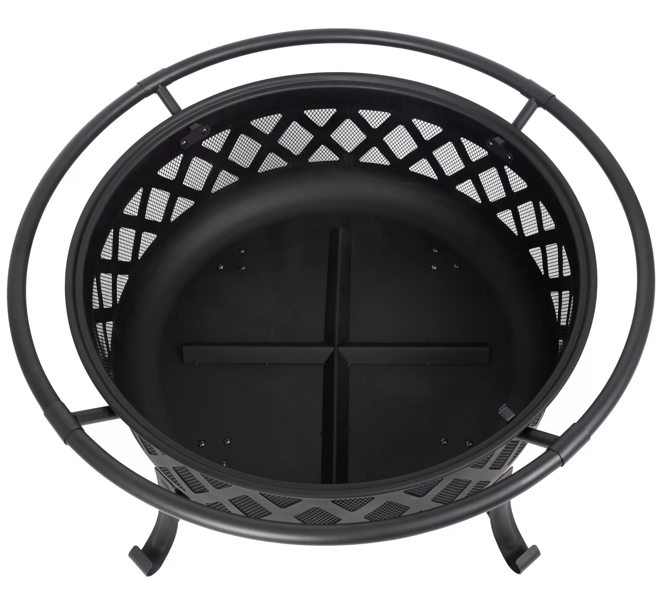 Pleasant Hearth 35-in W Black Steel Wood-Burning Fire Pit