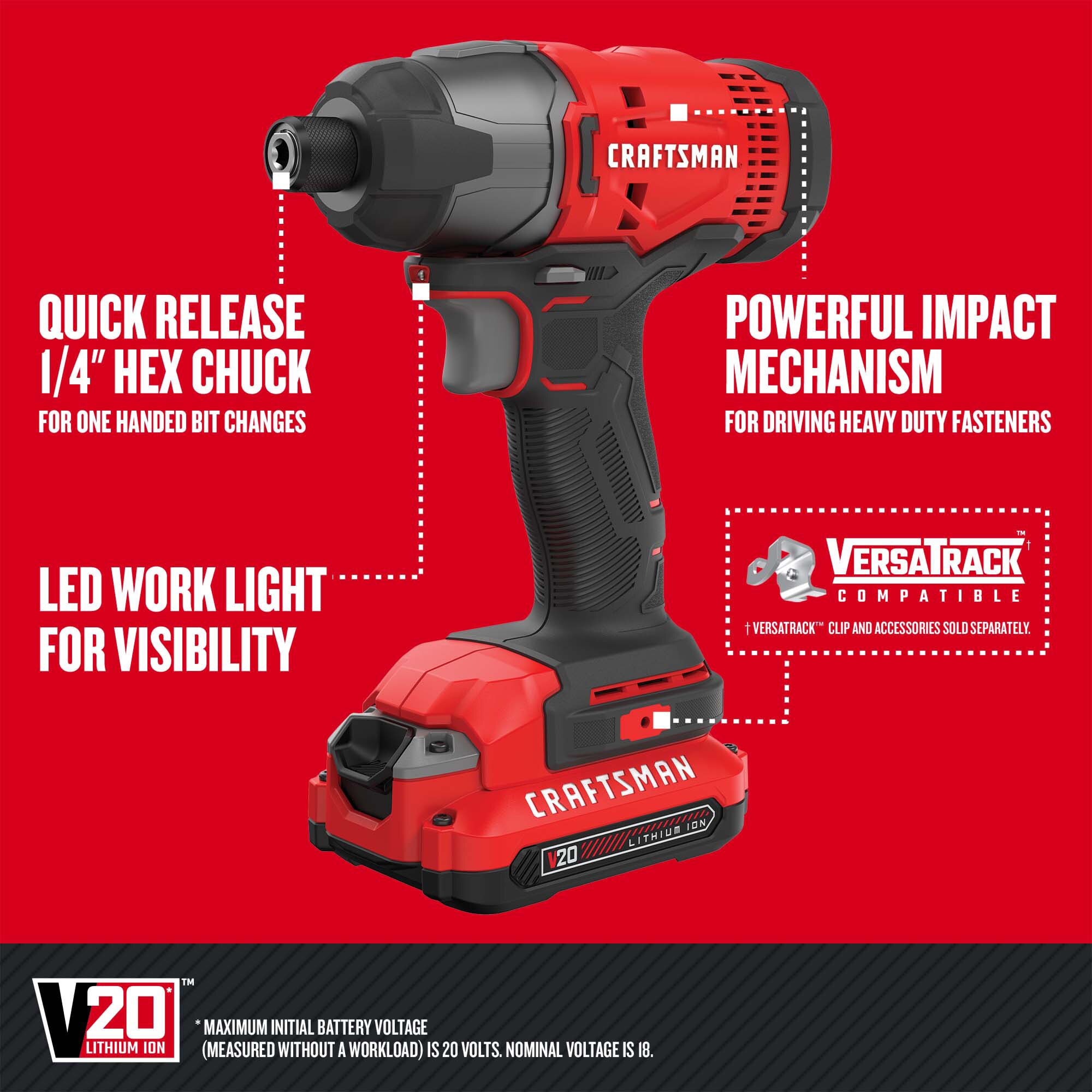 CRAFTSMAN 8-Tool Power Tool Combo Kit with Soft Case (2-Batteries Included and Charger Included) - Image 6