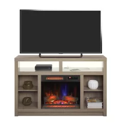 Origin 21 54-in W Colton Oak TV Stand with Infrared Quartz Electric Fireplace