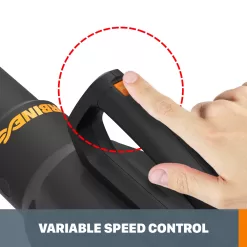 WORX POWER SHARE 20-volt Max 360-CFM 75-MPH Battery Handheld Leaf Blower 2 Ah (Battery and Charger Included)